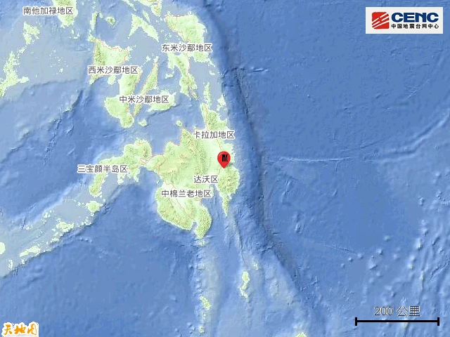 又一地区地震，菲律宾棉兰老岛发生6.